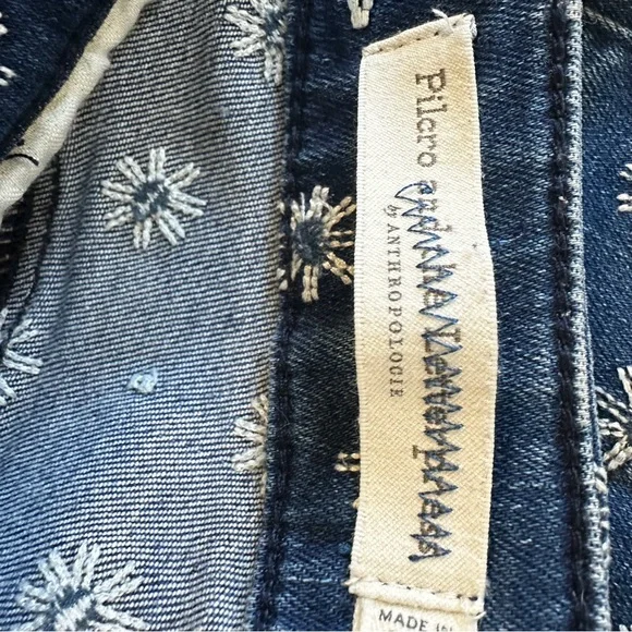 Anthropologie Pilcro Embroidered Ankle Bootcut Jeans - Picture 5 of 5